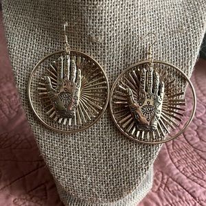 3/$15 Gold hand earrings